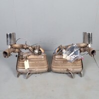 2002-2004 Porsche 911 996 Eisenmann Valved Sport Exhaust Mufflers Pair PSE OEM