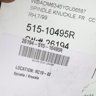 1997-2003 BMW 528i 540i Right Front Spindle Knuckle Hub OEM 31211096496