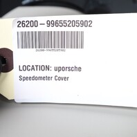 2000-2004 Porsche 911 996 Speedometer Cover Trim Leatherette Black OEM