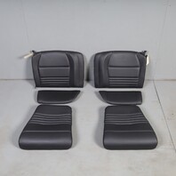 2000-2004 Porsche 911 996 Convertible Rear Seat Set Upper Lower Black OEM
