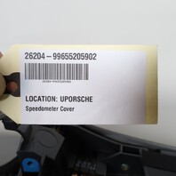 2002-2004 Porsche 911 996 Speedometer Cover Trim Leather Graphite Grey OEM