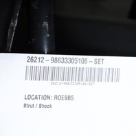 1997-2004 Porsche Boxster 986 Rear Strut Shock Spring Set 98633305106 OEM