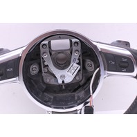 2010-2012 Audi R8 Leather 3 Spoke Steering Wheel Paddle Shifters Nice OEM