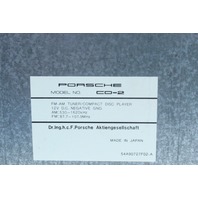 1990-1994 Porsche 911 944 968 AM FM CD Radio Receiver CD-2 54A90727F02-A OEM