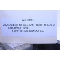 2006 Audi A4 S4 ABS Anti Lock Brake Pump 8E0614517AL OEM