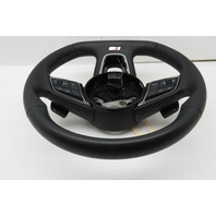 2020 Audi A4 B9 Steering Wheel Flat Bottom S-Line Damaged Leather OEM
