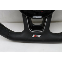 2020 Audi A4 B9 Steering Wheel Flat Bottom S-Line Damaged Leather OEM