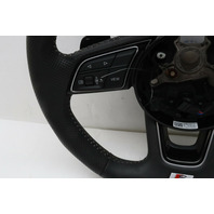 2020 Audi A4 B9 Steering Wheel Flat Bottom S-Line Damaged Leather OEM