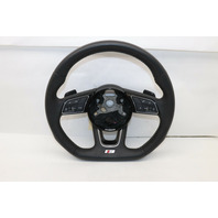 2020 Audi A4 B9 Steering Wheel Flat Bottom S-Line Damaged Leather OEM