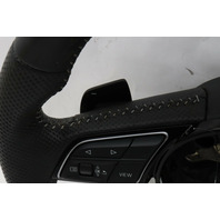 2020 Audi A4 B9 Steering Wheel Flat Bottom S-Line Damaged Leather OEM