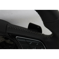 2020 Audi A4 B9 Steering Wheel Flat Bottom S-Line Damaged Leather OEM