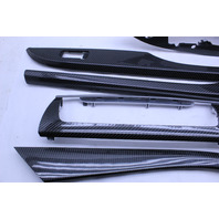 2012-2018 BMW M6 F12 Convertible Carbon Fiber Interior Dash Console Shift Bezel Door Trim Set