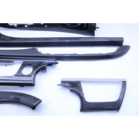 2012-2018 BMW M6 F12 Convertible Carbon Fiber Interior Dash Console Shift Bezel Door Trim Set
