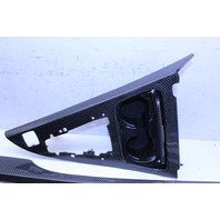 2012-2018 BMW M6 F12 Convertible Carbon Fiber Interior Dash Console Shift Bezel Door Trim Set
