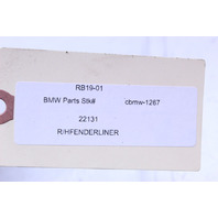 2011-2013 2014 BMW 535i Front Fender Liner Right Rear Half OEM