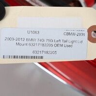 2009-2012 BMW 740i 750i Left Tail Light Lid Mount 63217182205 OEM
