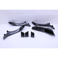 2011-2016 BMW 528i 535i Door Panel Handle Trim Carbon Hydro Dipped - CARBONFIBERTRIMSET OEM