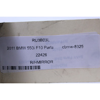 2011-2013 BMW 528i 535i 550i Door Mirror Right Side View