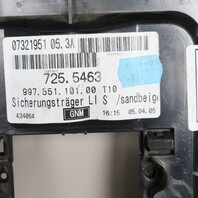 05-12 Porsche 911 Boxster Cayman Left Fuse Box Kick Panel Carpet Beige OEM