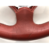 2000-2004 Porsche 911 Boxster Steering Wheel 3 Spoke Carerra Red WORN OEM