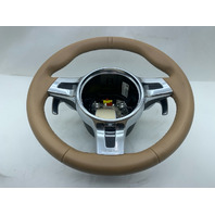 2012-2016 Porsche 911 991 Sport Steering Wheel PDK Beige OEM