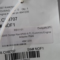 2007–2024 Dodge Ram 2500/3500 Cummins 6.7L Transmission Adapter Plate 4941235 OEM Used