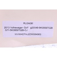 2013 Volkswagen GTI Right Front Window Motor - 5K0959702B OEM