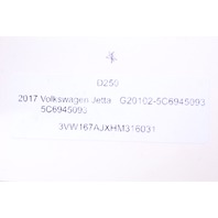 2017 Volkswagen Jetta Tail Light Lamp Inner Left 5C6945093D OEM