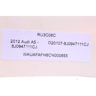 2012 Audi A5 Convertible Dome Light Switch OEM