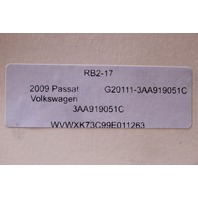 2009 Volkswagen Passat Fuel Pump 3AA919051C OEM