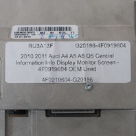 2010 2011 Audi A4 A5 A6 Q5 Central Information Info Display Monitor Screen - 4F0919604 OEM