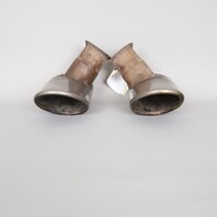 1999-2001 Porsche 911 996 3.4 Exhaust Muffler Tip Pair Set OEM 99611125155