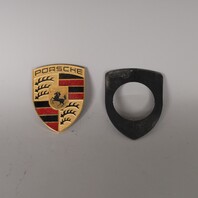 Porsche 911 Boxster Cayman Cayenne Hood Emblem Crest Badge OEM 99655921101 Gold