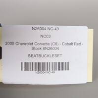 2005 Chevrolet Corvette C6 Coupe Seat Belt Buckles Right / Left Cashmere OEM