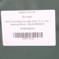 1997-2004 Chevrolet Corvette C5 Right Passenger Door Glass Window OEM 10403190