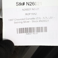 1997-2004 Corvette C5 Right Passenger Door Shell Sebring Silver OEM 10329948