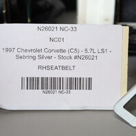 1997-2000 Chevrolet Corvette C5 Coupe Right Passenger Seat Belt OEM 88893513