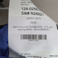 1997-2004 Corvette C5 Right Side View Door Mirror Sebring Silver OEM