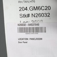 2015-2020 Cadillac Escalade Right Front Door Panel Dune / Cocoa OEM 84537040