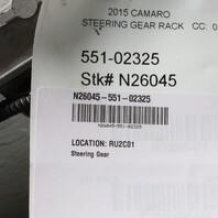 2014-2015 Chevrolet Camaro 6.2 7.0 Power Steering Gear Rack Pinion OEM