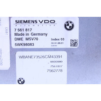 2006-2007 BMW 525i 530i E60 3.0 Engine Computer Module ECU ECM DME OEM