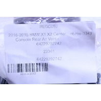 2016-2018 BMW X1 X2 Center Console Rear Air Vent OEM