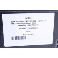 2014-2016 BMW 528i 535i 550i M5 Right Xenon Headlight 63117343906 OEM