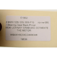 2012 BMW 528i 535i 550i Power Steering Gear Rack Pinion Motor - 32106852322 OEM