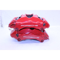 2012-2016 Porsche 911 991 Front Brake Calipers Brembo Set Pair Red OEM