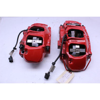 2012-2016 Porsche 911 991 Front Brake Calipers Brembo Set Pair Red OEM