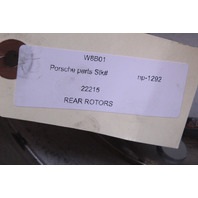 2010-2016 Porsche Panamera Rear Brake Rotor Pair Rotors Right Left - 298615601A OEM