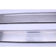 2005-2008 Porsche 911 997 Door Sill Entry Molding "Carrera S" Pair Stainless - 99755198107 OEM
