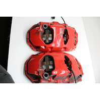 11-18 Porsche Cayenne Turbo / GTS Front Brake Calipers Brembo Red Pair OEM