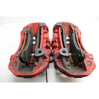 11-18 Porsche Cayenne Turbo / GTS Front Brake Calipers Brembo Red Pair OEM